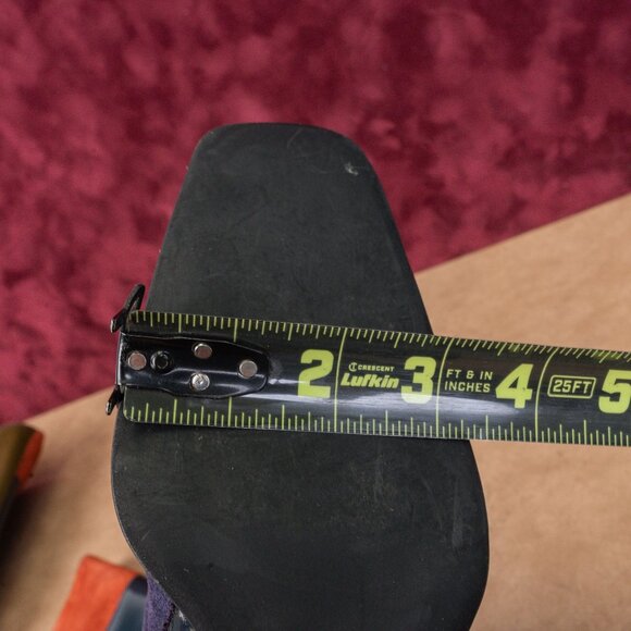 Jeffrey Campbell Wmn Patchwork Patent Leather Retro Vintage Zip Knee Boots sz 10 - Picture 7 of 11